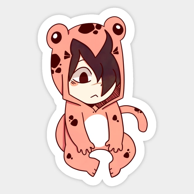 Rogue in Frosch onesie Sticker by Dragnoodles